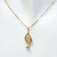 14k Yellow Gold Diamond Swirl Pendant Necklace (0.45 CTW) - 15" - Pre-Owned