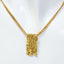22K Gold Plated Cast Floral Pendant Necklace - 24" Curb Link Chain
