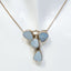 Sterling Silver Boulder Opal Cluster Pendant Necklace - 18"