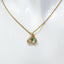 14k Yellow Gold Emerald & Diamond Heart Pendant Necklace - 17"