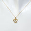 14k Yellow Gold Open Heart & Diamond Accent Pendant Necklace - 18"