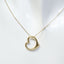 10k Yellow Gold Floating Open Heart Pendant Necklace - 18"