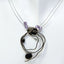 Christophe Poly Modernist Pendant with Purple Glass Accents - 18"