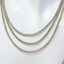 22" 3-Strand Woven 72% Silver Chain Necklace