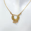 20" 10K Yellow Gold Bohemian Cast Crescent Beaded Fringe Necklace