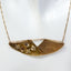 14K Yellow Gold Artisan Floral Pendant on 10K Gold Chain