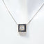 18" 925 Sterling Silver Cubic Zirconia Square Quiver Pendant Necklace