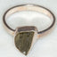 925 Sterling Silver Raw Moldavite Tektite Ring - Freeform Bezel Setting, Size 9.5