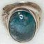 925 Sterling Silver Oval Moss Agate Ring - 13x17mm Bezel Set Cabochon, Size 6