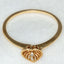 10K Yellow Gold Moissanite Heart Ring - Openwork Setting, Size 6.25