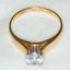 10K Yellow Gold Cubic Zirconia Solitaire Ring - 6mm, Size 7.75