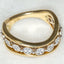 10K Yellow Gold Diamond Multi-Stone Wave Ring - Illusion Settings, Size 4.5