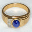 10K Yellow Gold Linde Star Sapphire & Diamond Ring - Size 9