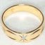 10K Yellow Gold Star-Set Diamond Engraved Band - 7mm, Size 10