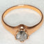 10K Rose Gold 1ct Antique-Cut Salt & Pepper Diamond Solitaire Ring - Size 7.5