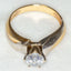 14k Two-Tone Gold Solitaire CZ Ring - Size 8