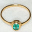 10k Yellow Gold Bezel-Set Gilson Emerald Ring - Size 7
