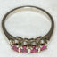 Elegant 18k White Gold Ruby Four-Stone Ring - Size 6 3/4