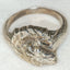 Artisan Howling Wolf Sterling Silver Statement Ring - Size 10