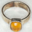 Artisan 925 Sterling Silver Citrine Bezel-Set Ring - Size 7 1/4