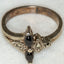 Vintage 925 Silver Onyx and Marcasite Ring - Size 8