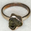 Vintage 925 Silver Moldavite Ring - Size 5.5