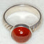 925 Silver Hessonite Garnet Bezel-Set Ring - Size 6.75