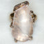 925 Silver Statement Ring with Free-Form Quartz Cabochon - Size 5.5