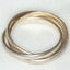 925 Silver Triple Band Interlocking Ring - Size 6.5