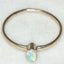 10K White Gold Opal Ring - Size 5.5