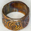 925 Silver Multi-Metal Statement Ring with Brass and Copper Trims - Size 9.25