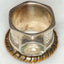 925 Silver Ring with Brass Trim and 9x11mm Clear Topaz - Size 6