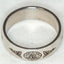 Stainless Steel Geometric Etched Band Ring - Size 14