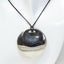 Authentic Tiffany & Co. Elsa Peretti 2" Silver Round Disc Pendant on Black Cord - Pre-Owned