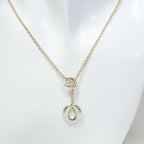 Authentic Tiffany & Co. Elsa Peretti 925 Silver Double Circle Lariat Necklace, 18" - Pre-Owned