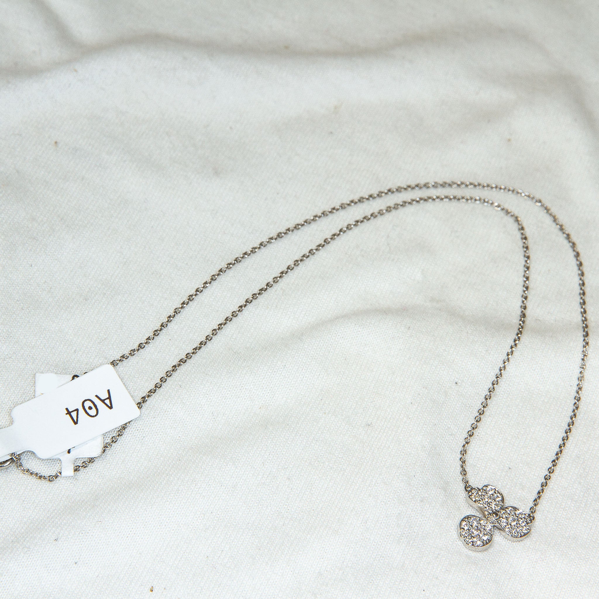 Authentic Tiffany & Co. Platinum 950 Diamond Paper Flowers Necklace, 16" - Pre-Owned