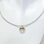Tiffany & Co. Vintage Sterling Silver Cut-Out Heart Pendant Necklace - 17"