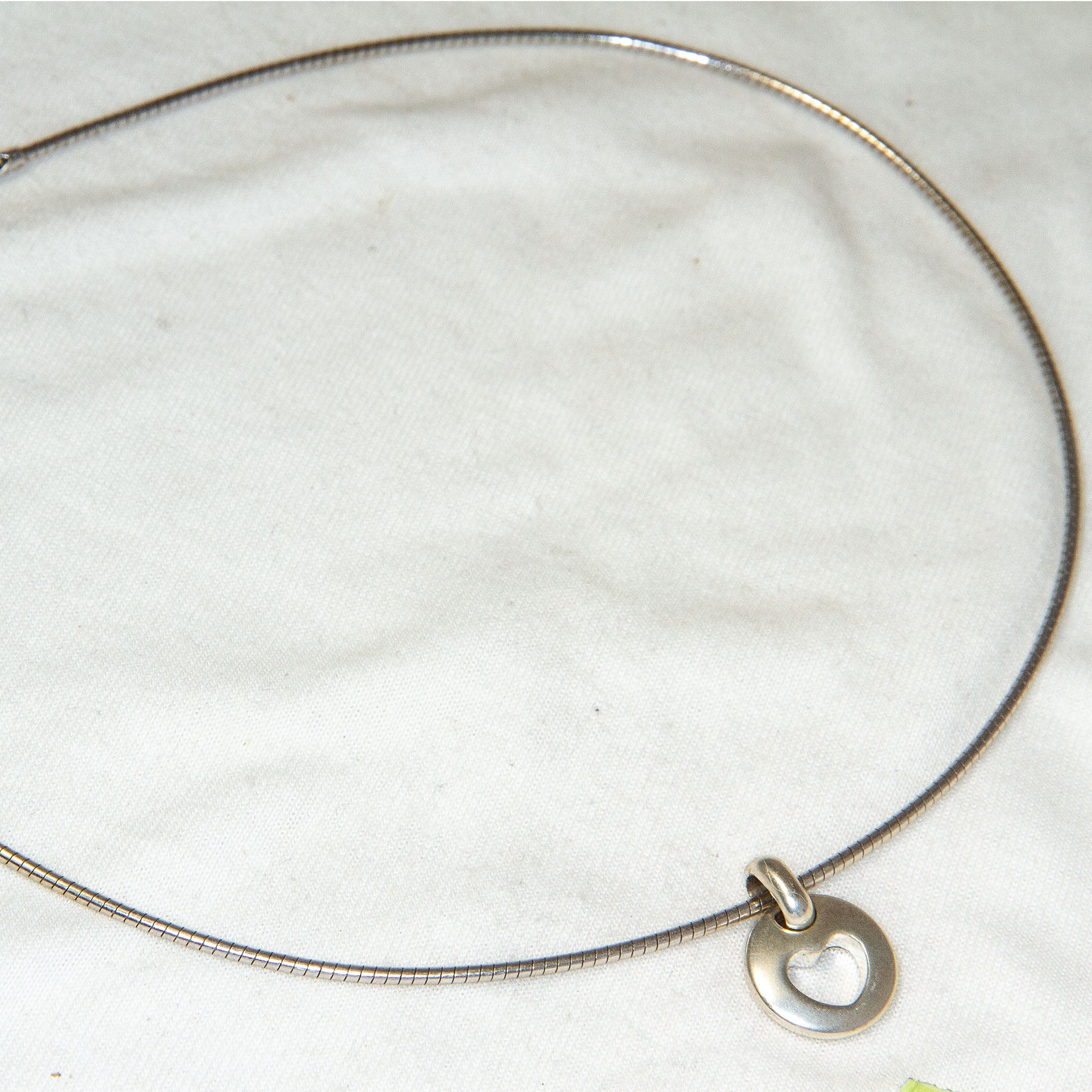 Tiffany & Co. Vintage Sterling Silver Cut-Out Heart Pendant Necklace - 17"