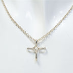 Tiffany & Co. Sterling Silver Infinity Cross Pendant Necklace - 20" Pre-owned