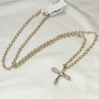 Tiffany & Co. Sterling Silver Infinity Cross Pendant Necklace - 20" Pre-owned