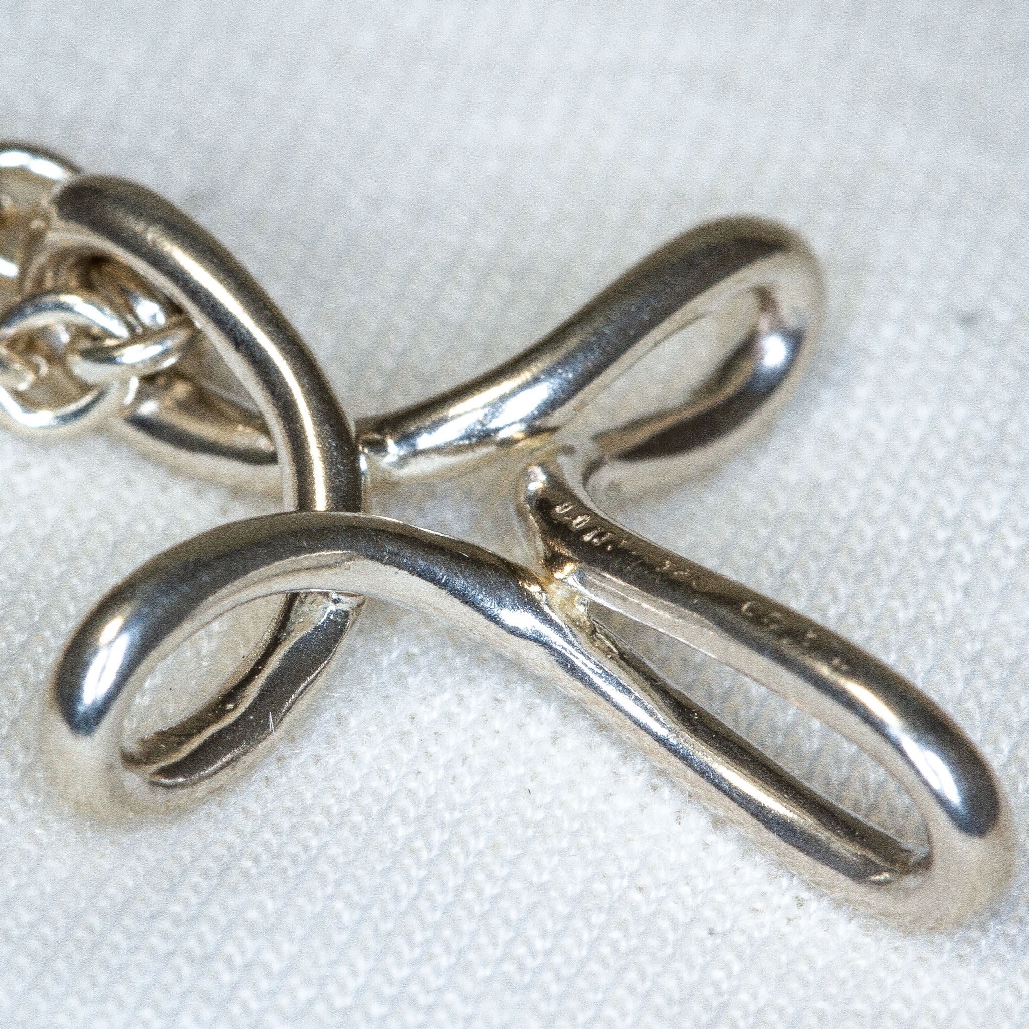 Tiffany & Co. Sterling Silver Infinity Cross Pendant Necklace - 20" Pre-owned Secondary image