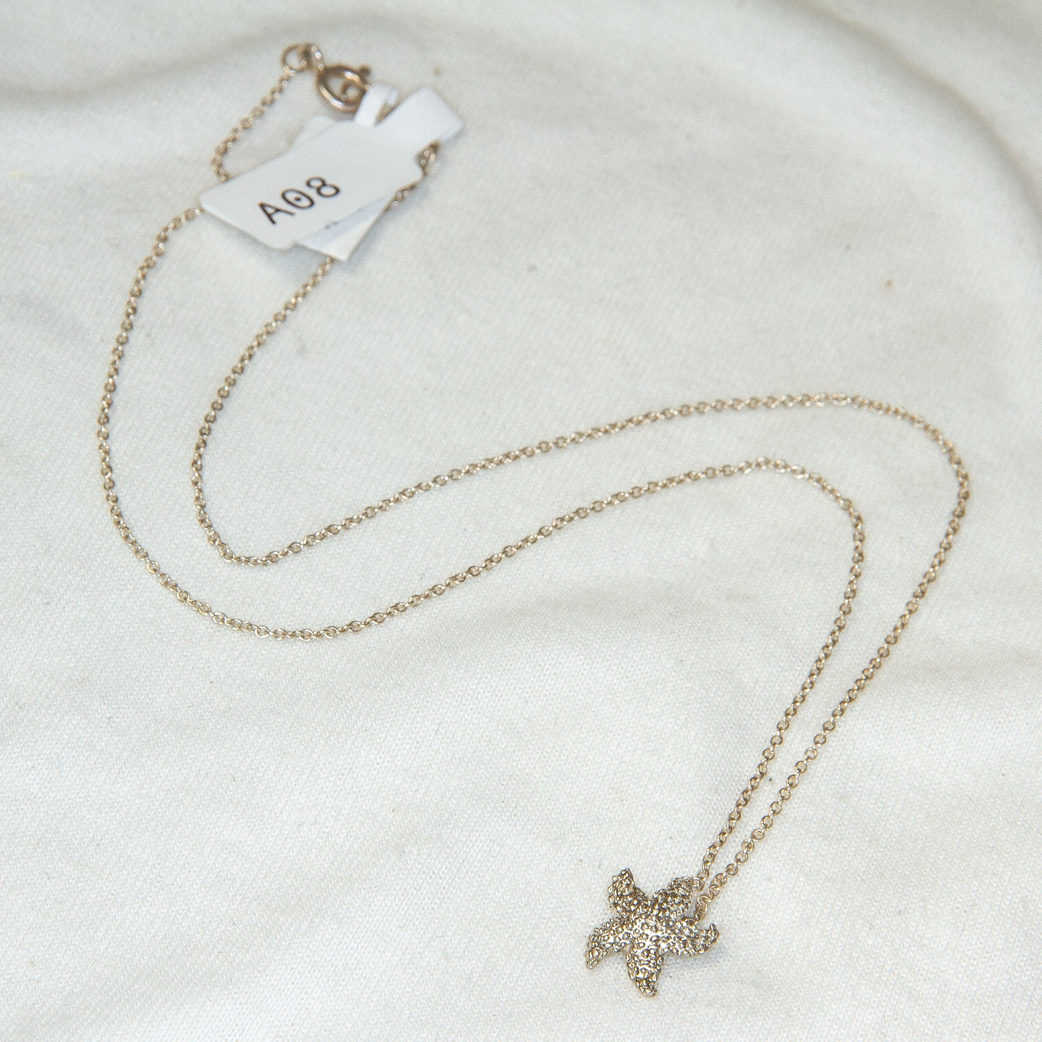 Tiffany & Co. Elsa Peretti Bumpy Starfish Pendant Necklace - Sterling Silver 16"