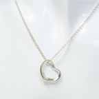 Tiffany & Co. Elsa Peretti Open Heart Pendant Necklace - Sterling Silver 18"