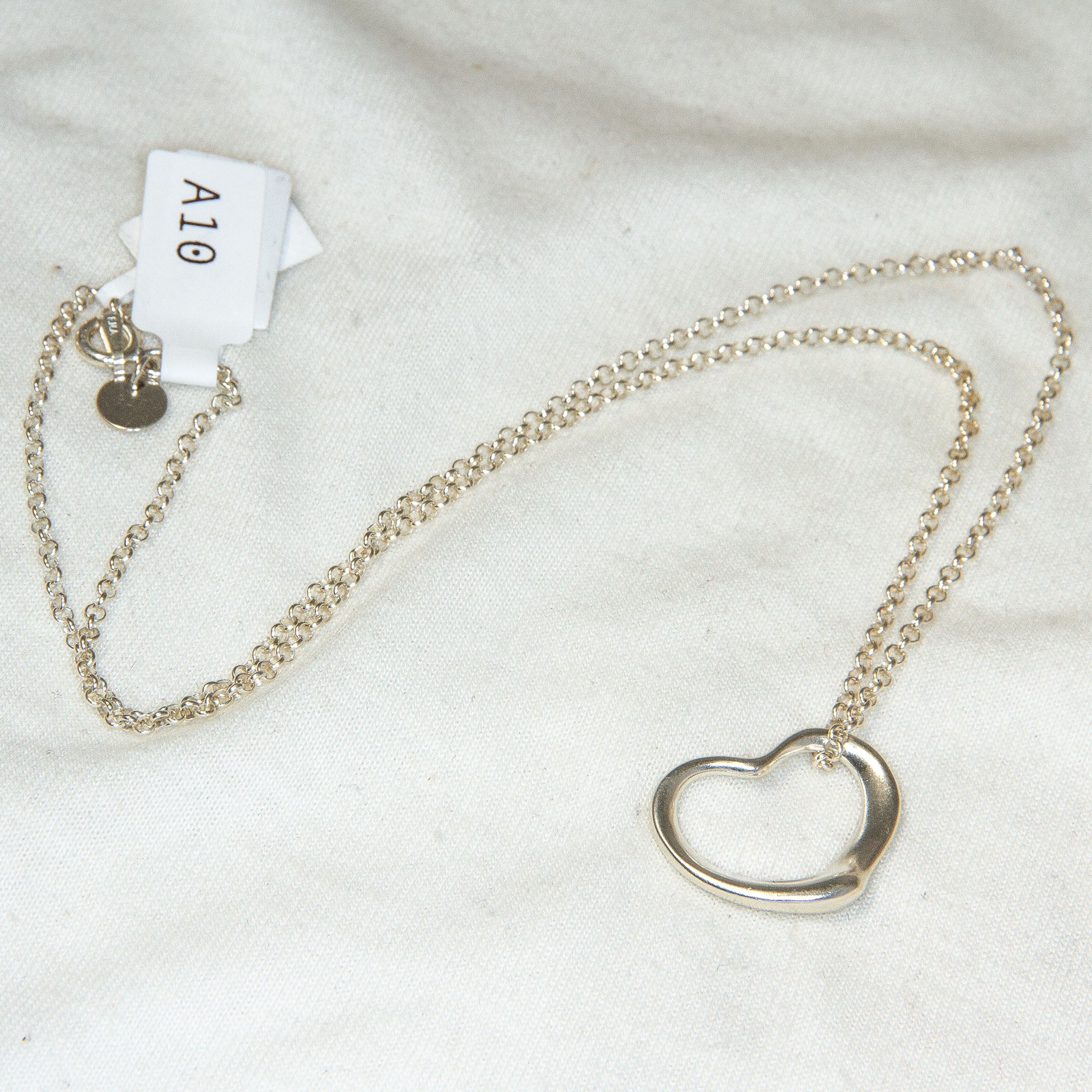 Tiffany & Co. Elsa Peretti Open Heart Pendant Necklace - Sterling Silver 18" Secondary image
