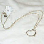 Tiffany & Co. Elsa Peretti Open Heart Pendant Necklace - Sterling Silver 18"