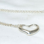 Tiffany & Co. Elsa Peretti Open Heart Pendant Necklace - Sterling Silver 18"