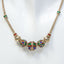 Cloisonné Enamel Sphere Bead Necklace - 18" Woven Silver Chain