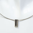 Men's Steelex Stainless Steel Minimalist Pendant on Wire Choker