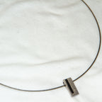 Men's Steelex Stainless Steel Minimalist Pendant on Wire Choker