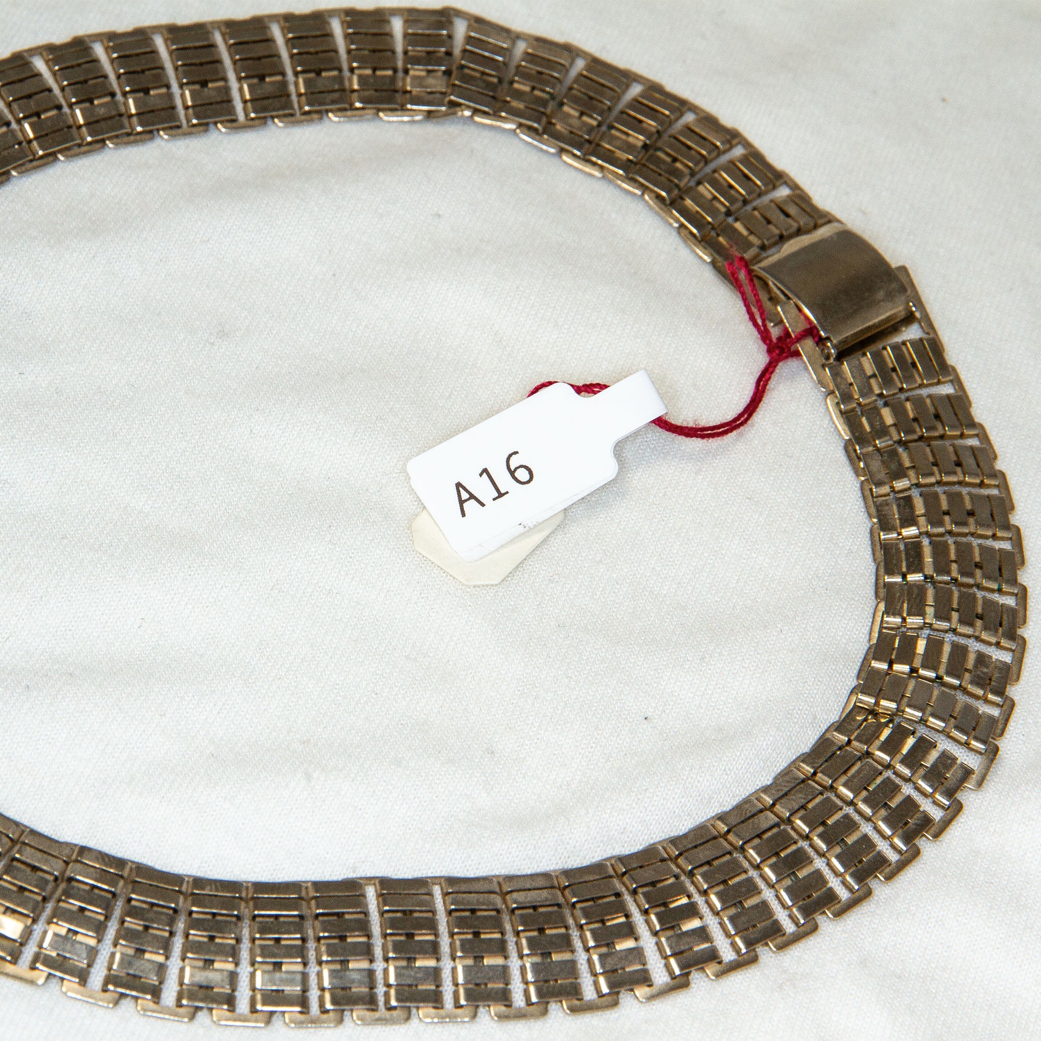 Ladies Stainless Steel Wide Articulated Link Collar Choker Necklace Pre-Owned Secondary image